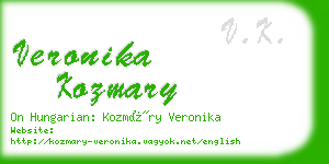 veronika kozmary business card